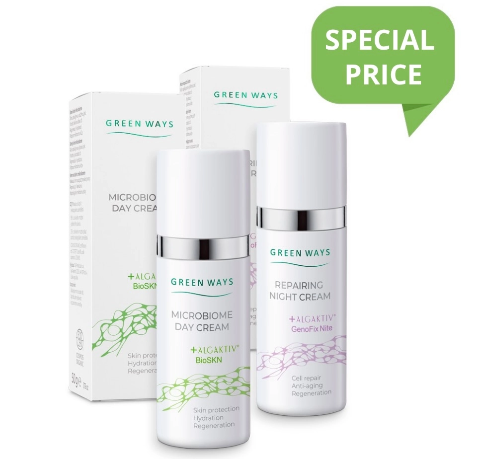 Microbiome Day Cream and Repairing Night Cream Collection - Green Ways